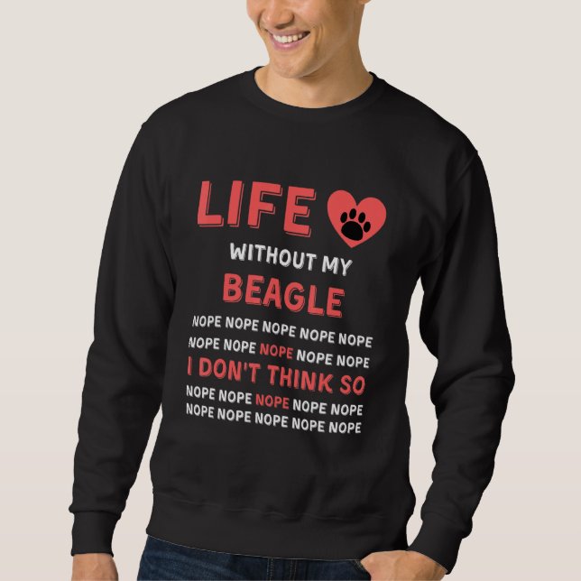 Moletom A Vida Sem O Meu Cachorro De Beagle Não Penso Assi (Frente)