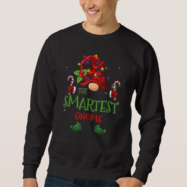 Moletom A Xadrez de Natal mais inteligente do Gnomo Buffal (Frente)