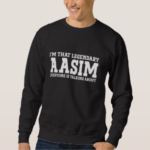 Moletom Aasim Nome Pessoal Nome Nome Funny Aasim