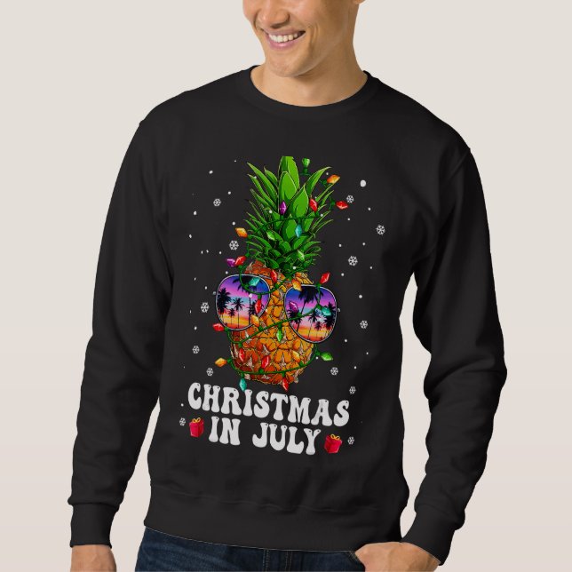 Moletom Abacaxi Natal Em Julho Aloha Hawaii Beaches H (Frente)