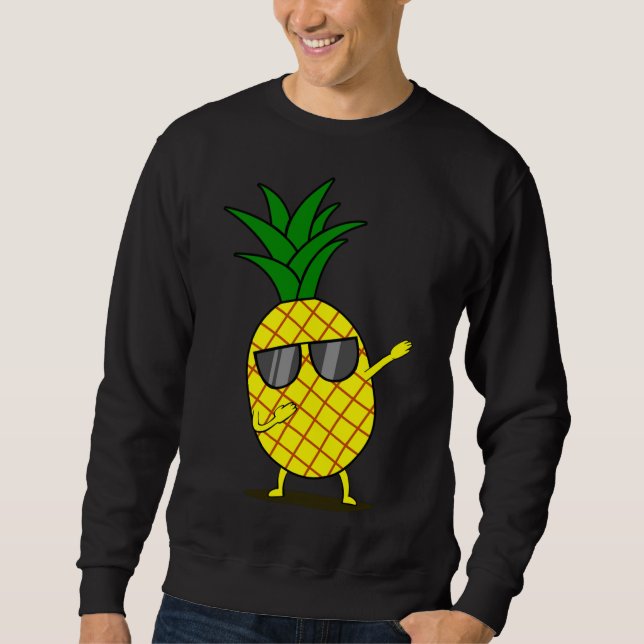 Moletom Abbing Yellow Pineapple - Dab Funny Dancing Fruta (Frente)