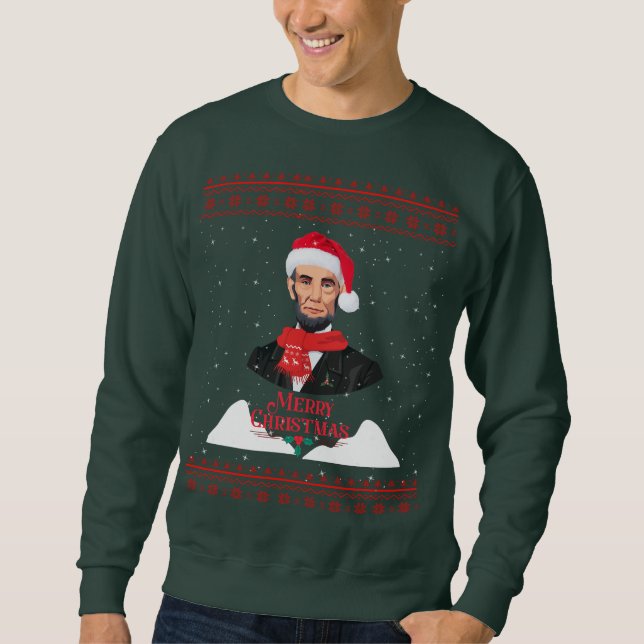 MOLETOM ABE LINCOLN MERRY NATMAS (Frente)
