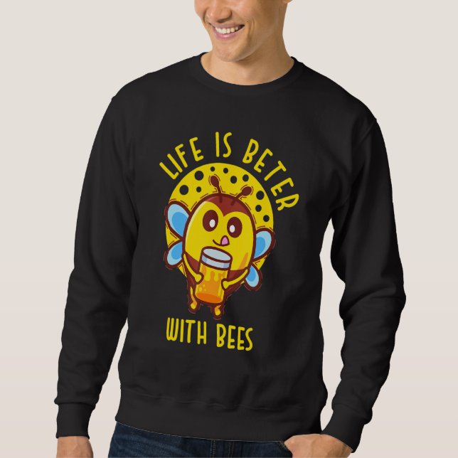 Moletom Abelhas legal Para Homens Abelhas De Mel (Frente)