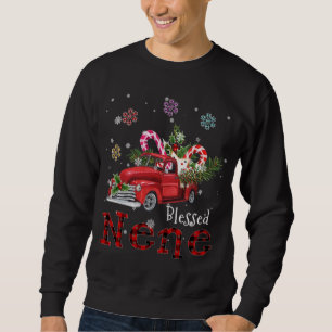 Moletom Abençoado Nene Christmas Red Truck Gift Para Avó