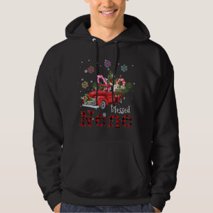 Moletom Abençoado Nene Christmas Red Truck Gift Para Avó