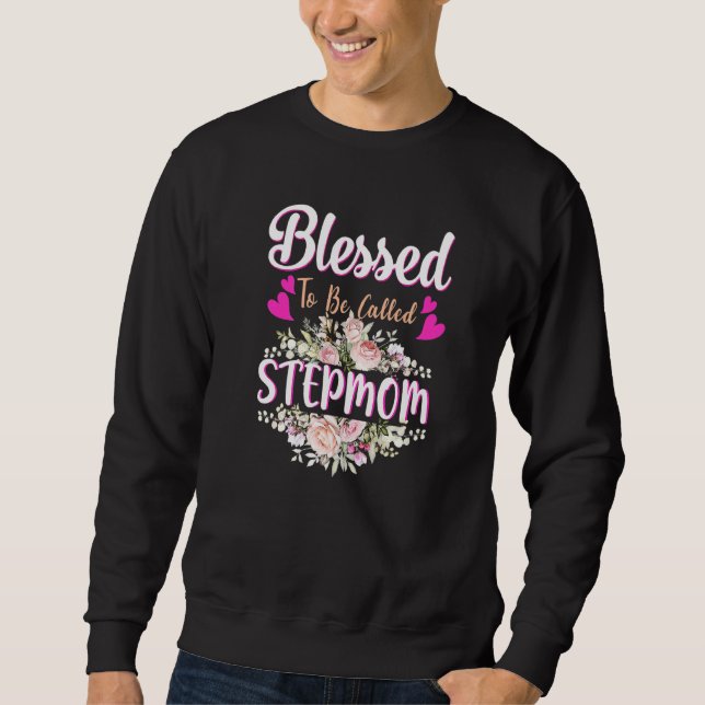 Moletom Abençoado Seja Chamado Stepmama Floral Womens Step (Frente)