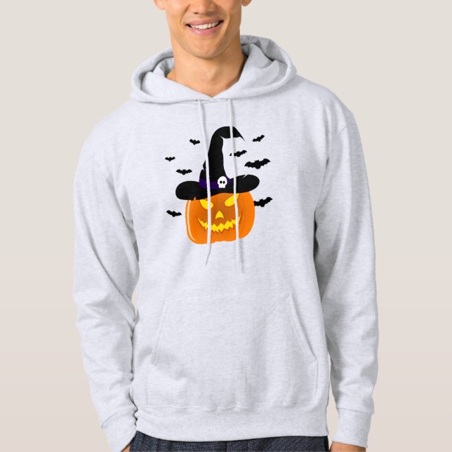 Moletom Abóbora de Halloween Jack o' Lantern Chapéu de Bru (Frente)