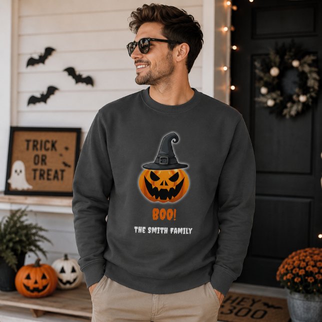 Moletom Abóbora de Halloween “TCHU!” – Nome Personalizado (Criador carregado)