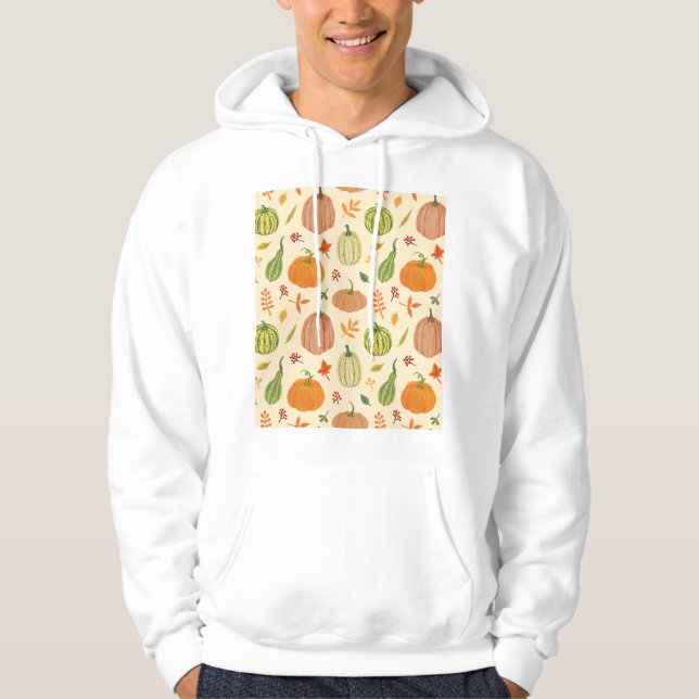 Moletom Abóboras verdes e laranja, padrão perfeito. (Frente)