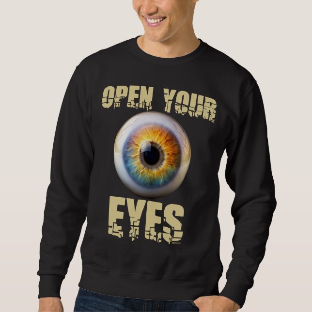 Moletom Abra Seus Olhos, Design de Globo Ocular (Frente)