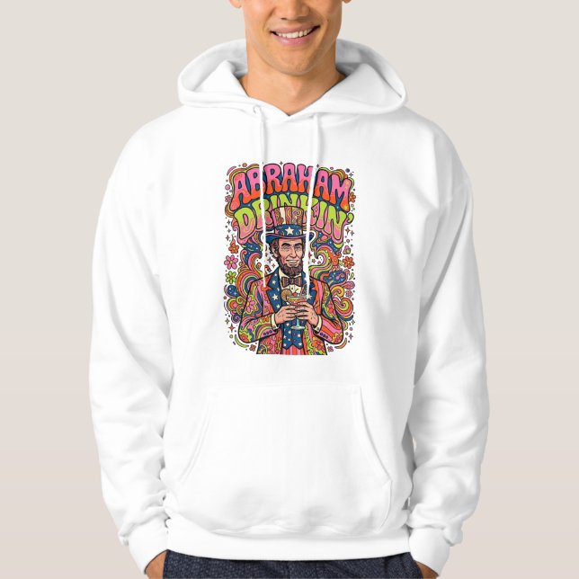 Moletom Abraão Patriótico Bebendo Retro (Frente)