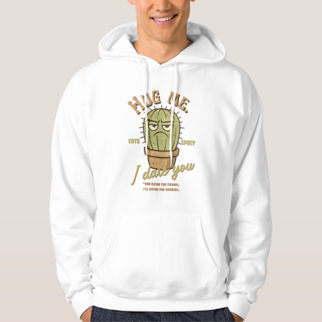 Moletom Abraçar-me, Ouso-Te - Cute Cactus Grumpy (Frente)