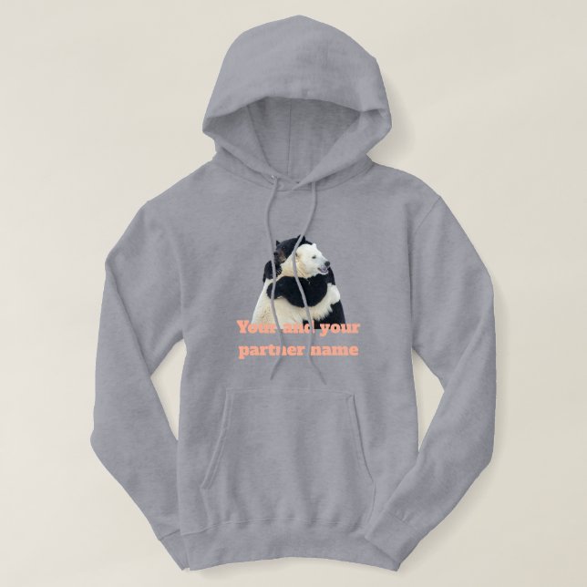 Moletom Abraço de Urso Amor (Personalizável) (Frente do Design)