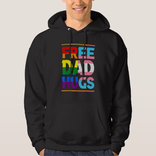 Moletom Abraços de Pai Grátis Transgênero Arco-Íris Orgulh (Frente)