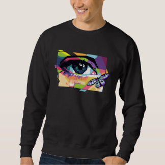 Moletom Abstract Crying Eye Purple Butterfly Soft Girl Aes