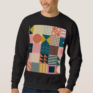 Moletom Abstrato Geométrico Moderno: Design Colorida