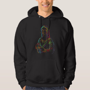 Moletom Abstrato Neon Mona Lisa Line Art