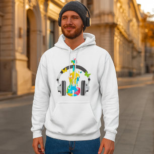 Moletom Abstrato Violin Music Hoodie