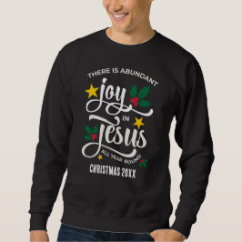 Moletom Abundant Joy in Jesus Christian Christmas