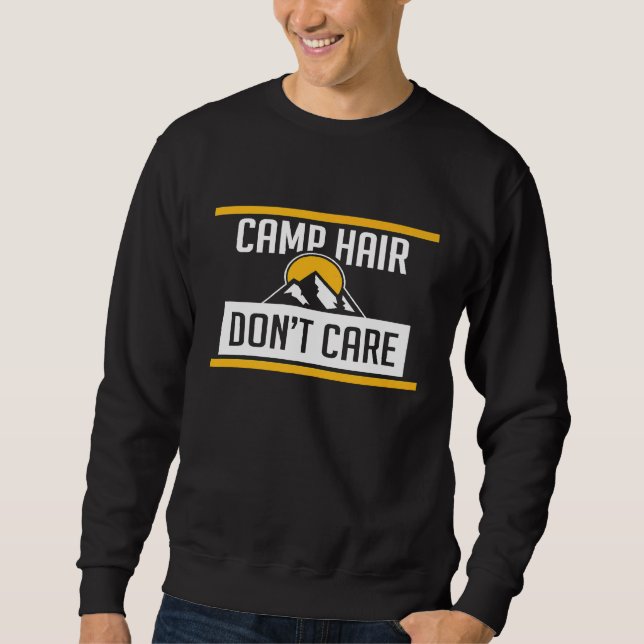 Moletom Acampamento Camp Hair Dont Care (Frente)