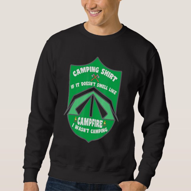 Moletom Acampamento - Se Não Cheira A Campfire Camper (Frente)