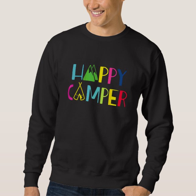 Moletom Acampamento Seta Barraca Feliz Acampamento de Verã (Frente)
