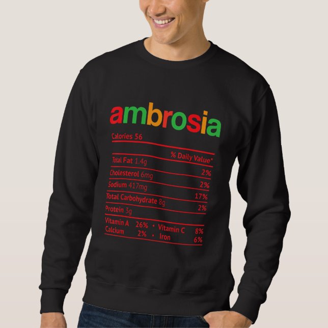 Moletom Ação de Graças da Nutrição Ambrosia (Frente)