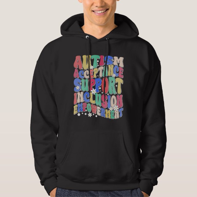 Moletom aceitação do autismo inclusão apoio empoderamento (Frente)