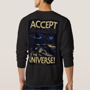 Moletom Aceite o Amor do Universo Tipografia Cósmica