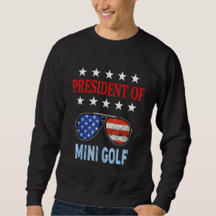 Moletom Acessórios de Mini Golfe Bandeira dos EUA Frase de