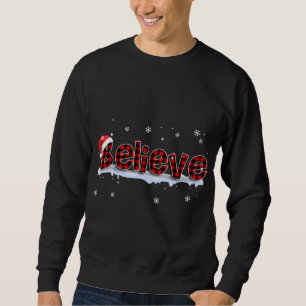 Moletom Acredite em Papais noeis de Xadrez Buffalo Floco d
