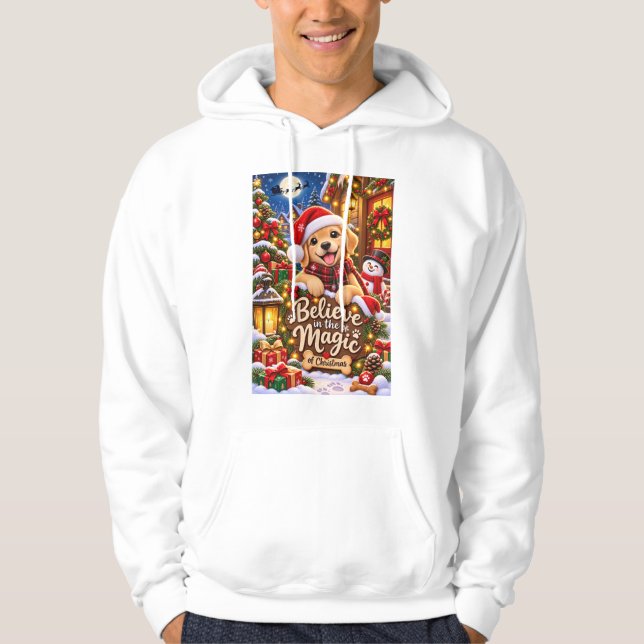 Moletom Acredite na Magia do Natal – Aconchegante Dourado (Frente)