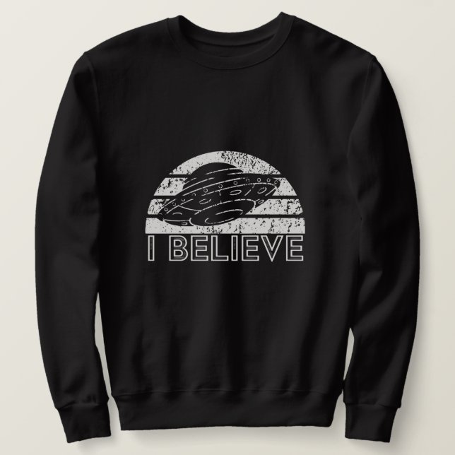 Moletom Acredito Que Existem - Aliens - OVNI (Frente do Design)