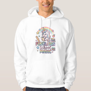 Moletom Adesivo Mágico Adorável Escola Unicórnio Pencilcor