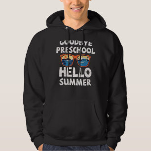 Moletom Adeus pré-escola Alô, óculos de sol de verão no di