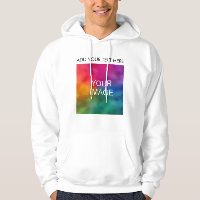Moletom Adicione a sua imagem de texto Modelo de Design fr (Frente)
