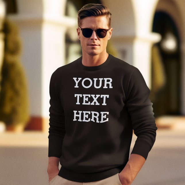 Moletom Adicione seu próprio texto personalizado aqui pret (Criador carregado)