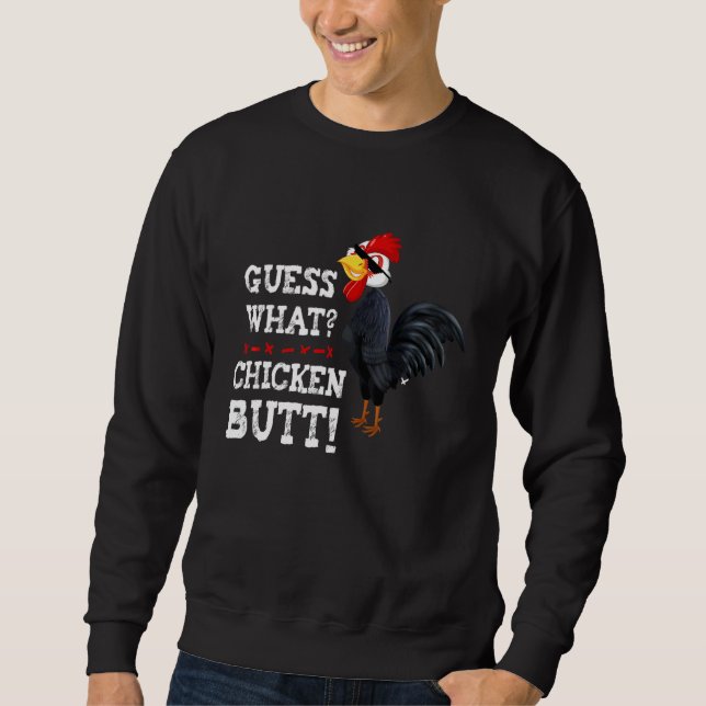 Moletom Adivinha Que Design De Frango Com Bumbum De Galinh (Frente)