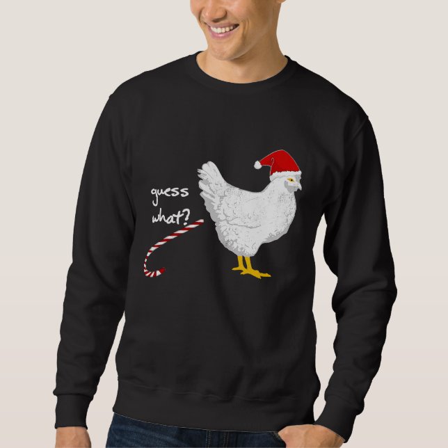 Moletom Adivinhe O Que Ideia De Natal Bunda De Galinha (Frente)