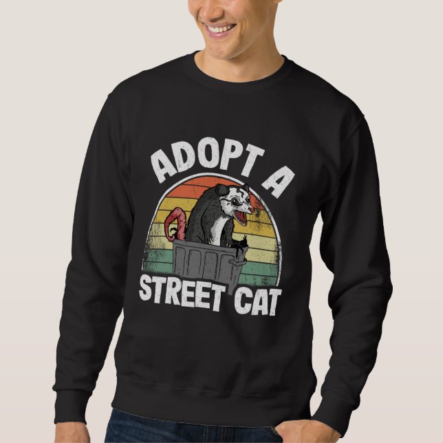 Moletom Adopt A Street Cat Opossum Trash Weird Possum (Frente)