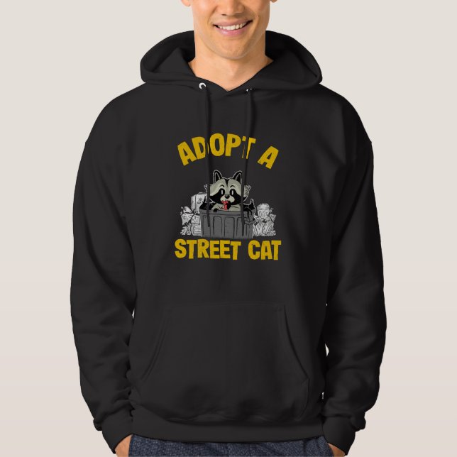 Moletom Adopt A Street Cat Trash Garbage Panda Raccoon  3 (Frente)