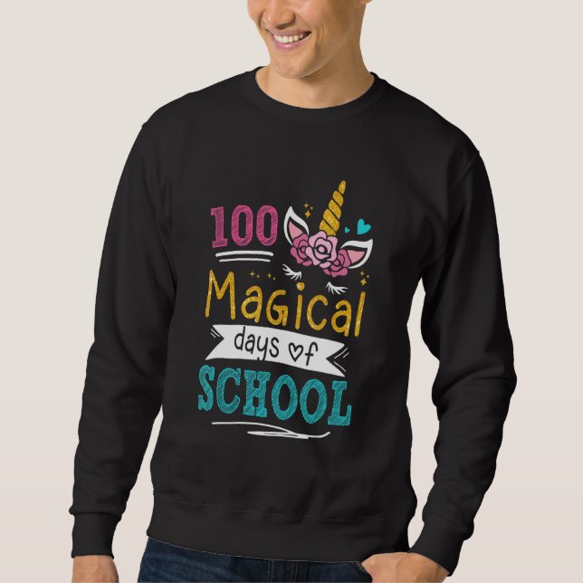 Moletom Adorable 100 Days of Magical Learning School Unico (Frente)