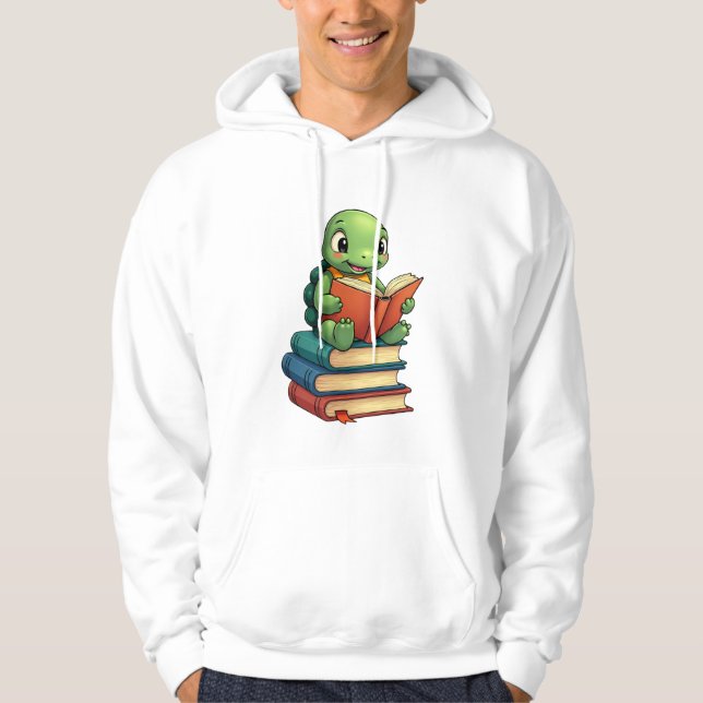 Moletom Adorable Turtle Reading Books (3) (Frente)