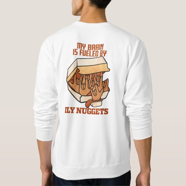 Moletom Adoramos Nuggets - Amor sem Fim - Obsessão ASL ILY (Verso)