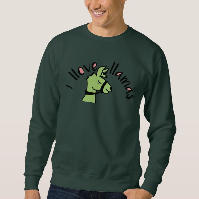 Moletom Adoráveis Llama Love I Llove Llamas (Frente)