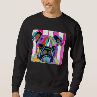Moletom Adorável Aquarela de Bulldog para amantes de bulld
