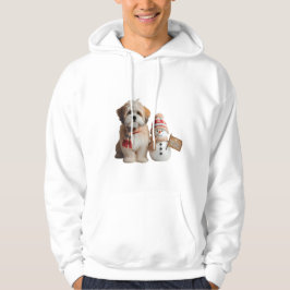 Moletom "Adorável Cachorrinho e Boneco de Neve Inverno