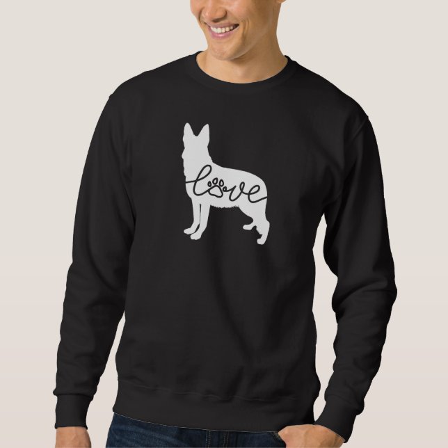 Moletom Adorável German shepherd Adorando Mulheres (Frente)