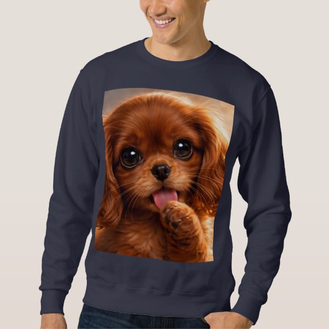 Moletom Adorável Ruby Cavalier Spaniel (Frente)