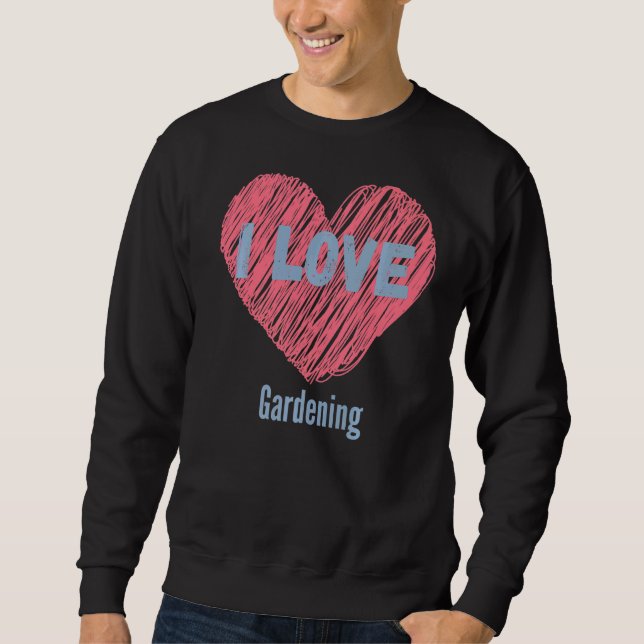 Moletom Adoro Gardening Heart Image Hobby Ou Hobbyist (Frente)